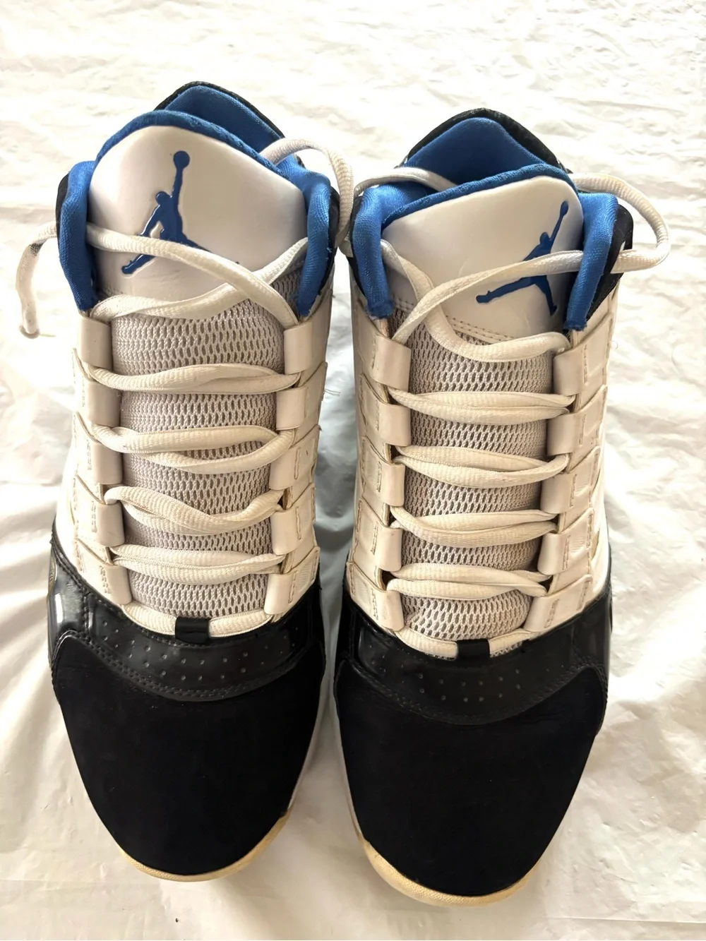 Jordan Navy White Black Big Ups Varsity Roya Sneakers SZ 11.5 Worn 1X Indoors